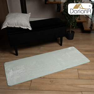 Tapis de salon rectangulaire DarianA en velours polyester, couleur unie, moderne, antidérapant, lavable, à poils ras, avec envers en caoutchouc - Product Image 2