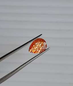 Haute Qualité Poire Forme Orange Étincelle Pierre De Soleil Multi Flocons Étincelant 7X10 MM Forme Poire 100% Naturel Orange Pierre De Soleil En Gros - Product Image 5