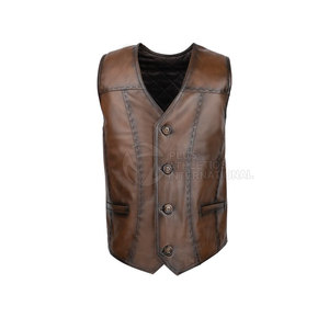 2025 Leather Custom Waistcoat Whole Sale Rate <b>Women</b> Leather <b>Vest</b> <b>Top</b> Quality Whole Sale Rate Made In Pakistan - Product Image 1