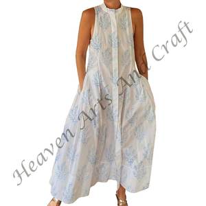 2026 Floral Cotton <b>Jumpsuit</b> for Valentine's Day Hand Block Printed Indian Shoulder Summer <b>Party</b> Wear For Spring/Summer Adults - Product Image 2