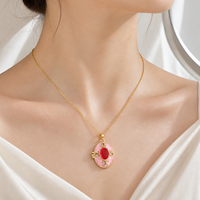 Collier médaillon photo en acier titane pour femme, plaqué or 18 carats, avec breloque ovale étoile en zircon, bijoux étanches, vente en gros