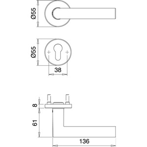 METIS 8741/0272 Stainless Steel Protective Fitting for <b>Storage</b> <b>Lockers</b> EST 72 mm 35-45 mm EDI - Product Image 4
