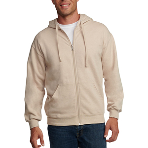 Sudadera con capucha unisex de alta calidad del fabricante, con cremallera completa, personalizada, ecológica, transpirable, con estampado puff, de poliéster/algodón de alto gramaje - Product Image 1