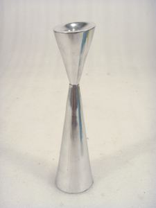 Bougeoirs coniques argentés - Product Image 4