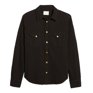 Camisa vaquera informal para hombre más vendida Material transpirable Cómoda manga larga Diseño liso Botón Servicio OEM disponible - Product Image 6