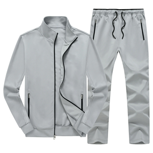 Conjunto Deportivo Premium de 2 Piezas para Invierno 2025, Informal, Sólido, Transpirable, de Forro Polar, con Cremallera Completa, Cintura Elástica, Manga Larga, para Gimnasio, Unisex - Product Image 2