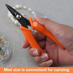 5-Inch Stainless Steel Long Nose Pliers with Specialty Pointed Tweezers <b>Light</b> Weight & Smooth <b>Work</b> for Jewelry Making - Product Image 3