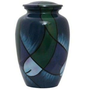 Urnes de crémation en aluminium avec motif de lever du soleil et belle couleur noire autocollant pour les cendres humaines fabriqué en Inde - Product Image 6