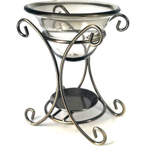 Antique Style <b>Silver</b> Customized Color Fragrance Wax Warmer High Quality Handmade Letterpress Printed Christmas Wax <b>Burner</b> Bowl - Product Image 1