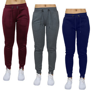 Lot de 3 pantalons de survêtement classiques en polaire pour femmes (tailles S-3XL) 100% polyester Taille élastique - Product Image 3