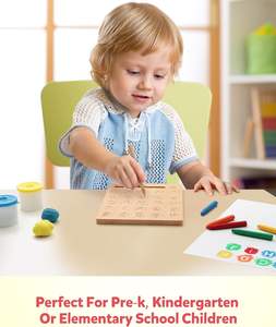 Cubo de letras de madera 3D, alfabeto de doble cara, práctica de escritura, rompecabezas de aprendizaje Montessori, juguete ecológico para - Product Image 6