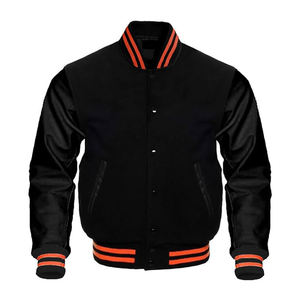 New Custom Manufacturer High Quality Embroidery Leather Sleeves Letterman Varsity <b>Jackets</b> <b>for</b> <b>Men</b> Varsity <b>Baseball</b> <b>Jackets</b> <b>Men</b> - Product Image 1