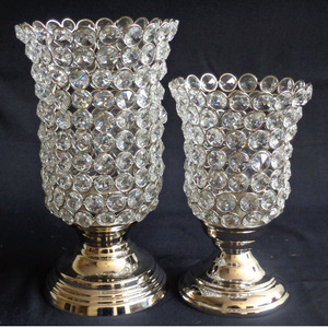 Silver Beautiful Decorative Design Crystal <b>Candlestick</b> Stand Candle Holder Festivals Home Decor for Party Home Decor - Product Image 2