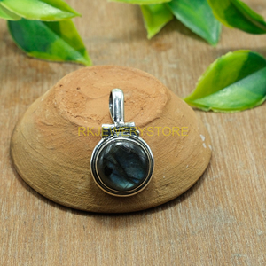 Colgante de Piedra Laborita Fuego Azul, Colgante de Plata de Ley 925, Colgante de Piedra Preciosa, Collar, Regalo de Joyería de Cumpleaños - Product Image 6