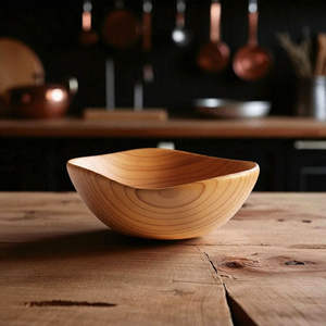 SÓLIDO NATURAL MEJOR BOWL DE MADERA ENSALADA Juego de diferentes tamaños de juego de cuencos de madera para restaurante Cocina hecha a mano - Product Image 3