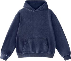 Sweat-shirts à capuche surdimensionnés à épaules tombantes en molleton 100% coton délavé à l'acide, poids lourd, unisexe, en gros, personnalisés pour hommes - Product Image 2