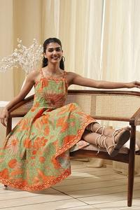 Main indienne bloc coton longue robe personnalisée mariée cadeau de mariage robe été porter imprimé floral femme voyage robe giftforher - Product Image 2