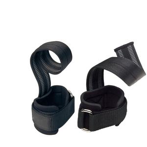 Vêtements de Fitness pour hommes, couleur noir solide, personnalisés, de gymnastique, sangles de levage pour cheville, vente en gros, - Product Image 1