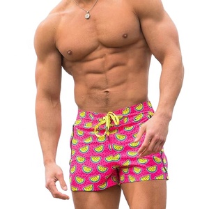 Pantalones cortos de baño de verano para hombre con logotipo personalizado de alta calidad 100% poliéster sublimación impresa High Street antiarrugas Fitness - Product Image 1