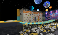 Juegos de juegos infantiles suaves con tema de espacio de gran tamaño para patio interior Futurama para Centro Comercial