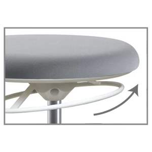 Taburete bamboleo moderno de altura de mostrador de cubierta redonda - Product Image 3