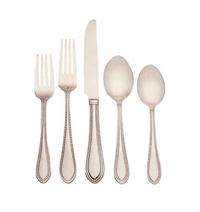 4 Cuillères à Dessert en Acier Inoxydable 4 Pièces Vaisselle Restaurant Argent Set Couteau à Beurre et Fourchette Cuillère Rustique Manche en Laiton - Product Image 3