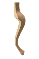 Pieds de meubles élégants et classiques en bois massif de caoutchouc, design moderne incurvé, pour chambre, atelier, salon, extérieur, hôpital