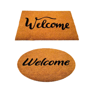 Alfombras de bienvenida de fibra de coco hechas a mano de Vietnam con PVC antipolvo y de larga duración forma personalizable de fábrica de Vietnam - Product Image 1