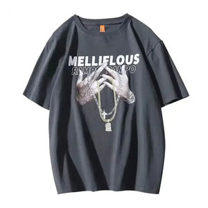 เสื้อยืดซักได้สำหรับผู้ชายเสื้อโอเวอร์ไซส์ลายพิมพ์แบบเป็นกรดใหม่ - Product Image 4