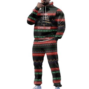 Survêtements à fermeture à cordon coulissant pour hommes Impression personnalisée Col à capuche Nouveau survêtement en gros pour hommes - Product Image 5