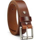 Ceinture pour homme en cuir de buffle avec boucle ardillon carrée en acier, écologique, imperméable, robuste, taille personnalisable, idéale pour les fêtes - Product Image 2