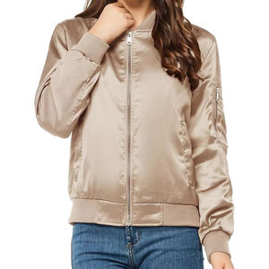 Chaqueta Varsity de Moda con Logotipo Bordado Personalizado, Ligera, de Alta Calidad, con Diseño Sólido para Mujer - Product Image 2