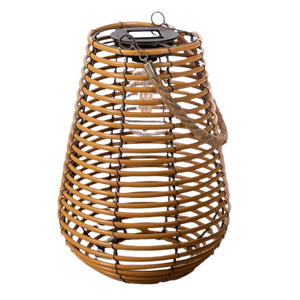 Precio al por mayor Linterna de bambú Linterna a prueba de viento de vidrio Respetuoso con el medio ambiente Madera y yute Accesorios de iluminación Hogar y hotel de alta calidad - Product Image 2