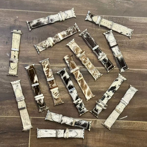 Custom Hair on Cowhide Western <b>Watch</b> Band Hot Sale Genuine Leather <b>Watch</b> Strap Brown Black <b>Watch</b> Band Accessories Men & Women's - Product Image 4