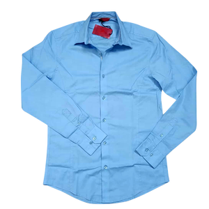 2023เสื้อเชิ้ตผู้ชายแนวลำลองผ้า100% แขนยาวผ้าสแปนเด็กซ์กันยับและกันรอยยับสำหรับฤดูร้อน - Product Image 1