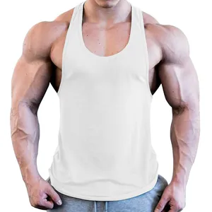 Wholesale High Quality Workout Training Bodybuilding Stringer Custom Logo Activewear Organic Cotton stringer For Men