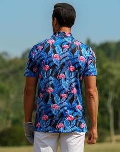 Golf elástico de secado rápido para hombres para polos, manga corta con estampado informal de Pakistán, transpirable para verano - Product Image 3