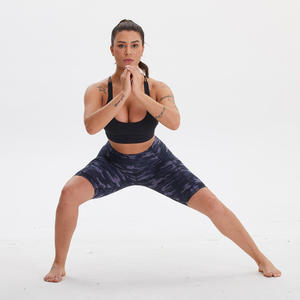 Shorts de Yoga de Cintura Alta con Estampado Personalizado, Control de Abdomen, Spandex, Ropa Deportiva, Shorts Elásticos para Correr - Product Image 2