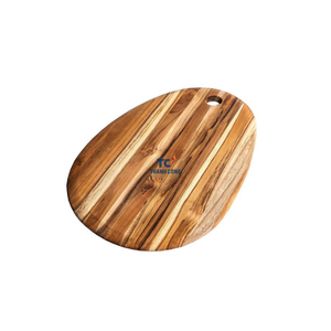 Planche à découper en bois de bambou personnalisée en usine bloc de planches à découper en bois épais blanc de cuisine irrégulière - Product Image 1