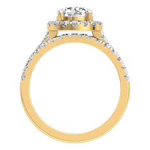Anillo de Bodas Personalizable de Oro Blanco Amarillo Macizo de 9K para Mujer, 1.66 Quilates, Claridad VS, Color EF, Diamante Cultivado en Laboratorio, Corte Brillante - Product Image 3