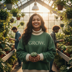 Sweat-shirt pull-over personnalisé pour femme, anti-boulochage, col montant, 100 % coton molletonné, séchage rapide, hauts décontractés pour l'entraînement, respirant - Product Image 2