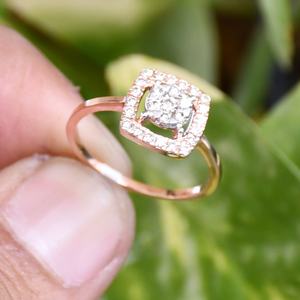 Authentique bague en or massif 14K et 18K avec diamant naturel, élégante conception de bijoux en solitaire certifiée IGI - Product Image 4