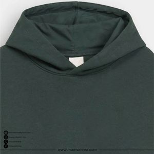 Sweat à capuche d'hiver surdimensionné tendance, 100% coton molletonné, poids lourd, uni, teint, logo personnalisé brodé, imprimé, unisexe - Product Image 2