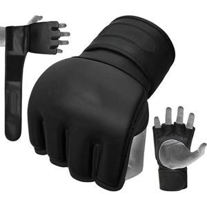 Guantes de MMA de Cuero Genuino para Entrenamiento de Artes Marciales, Guantes de Cuero Vacuno para Dedos - Product Image 3