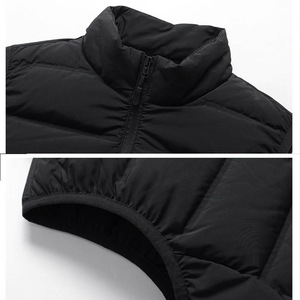 2025 nouveau Design Logo personnalisé mode hiver fermeture éclair chaude hiver sans manches veste noir matelassé vers le bas imperméable - Product Image 5