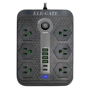 ปลั๊กพ่วงอเนกประสงค์ 6 ช่องเสียบ AC 4 ช่อง USB และ 2 ช่อง Type-C สำหรับการชาร์จที่รวดเร็วและปลอดภัย สายยาว 5 เมตร - Product Image 2