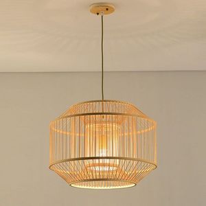 Plafonnier en bambou conçu avec un tissage en bambou naturel, distribution de lumière douce et style décoratif d'intérieur - Product Image 3