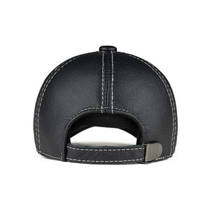 Casquette en cuir de mouton véritable naturel chapeau pour femmes nouveau automne hiver chaud casquettes de Baseball pour hommes ligne blanche marques casquette de Golf - Product Image 6