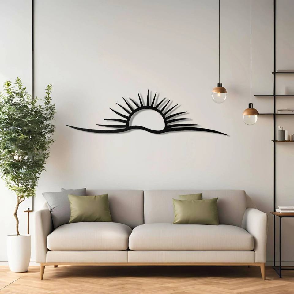 On Sale Sun Wall Art, Sunrise Wall Decor, Sun Art, Above Bed Decor, Beach Decor, Housewarming Gift, Gift for Her, Wall Hangings