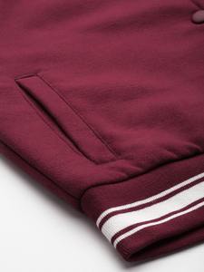 Fabricant de vêtements OEM pure laine boutonné université lycée veste universitaire hiver design extérieur blouson d'aviateur de marque - Product Image 3